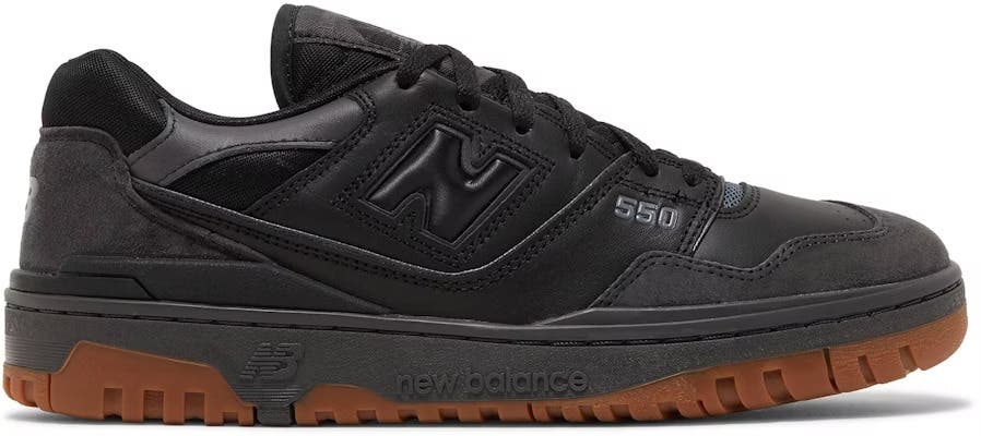 New Balance 550 BB550BGU Sneaker Men's Black Gum Leather Casual Shoes FL2632