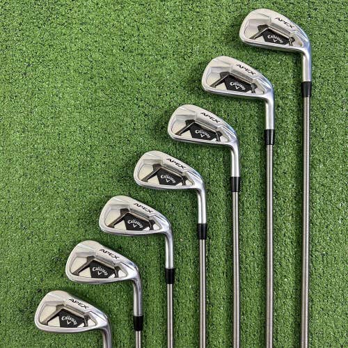 Callaway Apex 21 Iron Set 5-PW AW Aerotech Steelfiber FC70 F2 Senior Flex RH