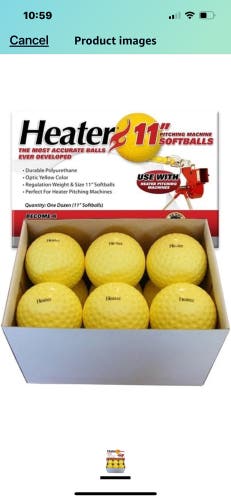 Heater Sports 11 Inch Pitching Machine Softballs by the Dozen