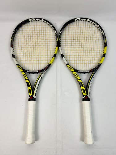 2x Babolat Aeropro Drive 2013, 4 3/8 Very Good Condition