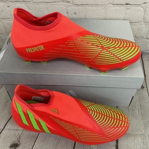 Adidas GW1000 Predator Edge.3 LL FG Unisex Soccer Cleats Solar Red Orange Yellow