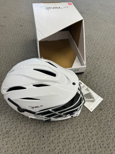STX White Rival Junior Lacrosse Helmet