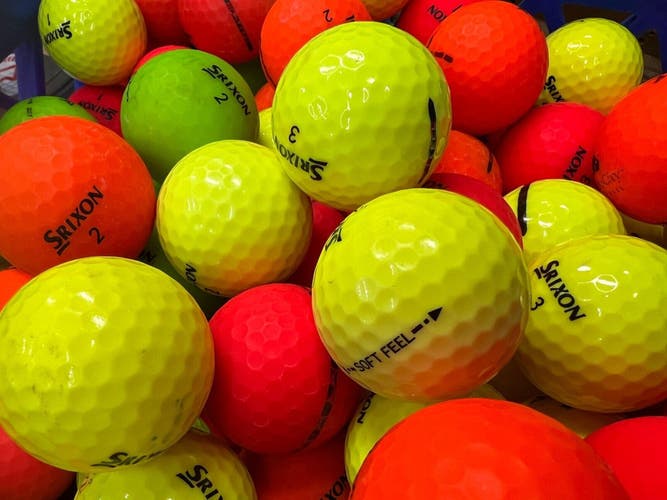 36 Srixon Colored Soft Feel     ..... Premium AAA Used Golf Balls