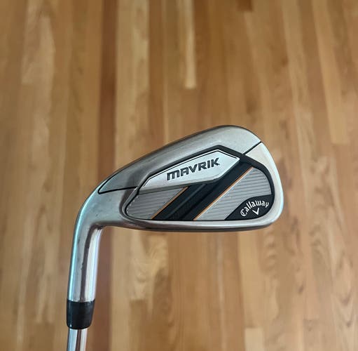Used Men's Callaway Left Hand Stiff Flex Steel Shaft Mavrik Iron Set 5-PW, AW
