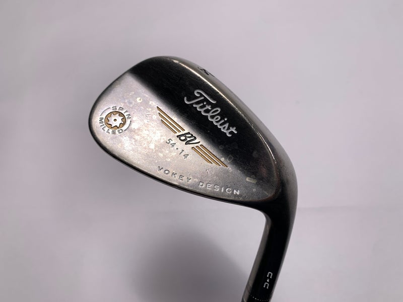 Titleist Vokey Spin Milled CC Black 54* 14 Bounce Wedge Steel Mens RH