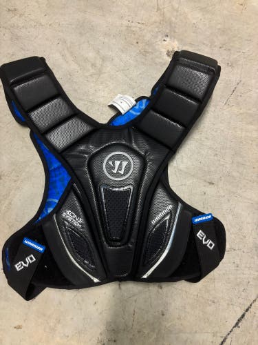 Warrior Evo Chest Protector Lacrosse Large Black