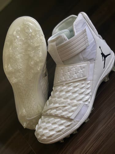 Nike Jordan Force Savage Elite 2 White Football Cleats men’s size 14 *BRAND NEW*