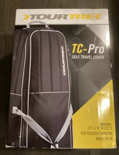 TourTrek TC-Pro Golf Clubs Bag Travel Cover, Collapsible NIB Black