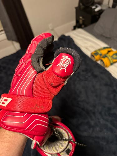 Used Goalie Brine Large Lacrosse Gloves