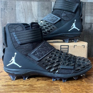 Nike Air Jordan Force Savage Elite 2 Black Football Cleat CV1665-003 Men's Sz 16
