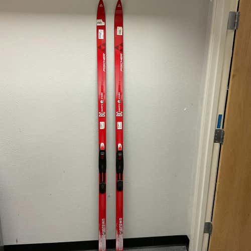 Used Fischer Bc Country Crown 195 Cm Men's Cross Country Ski Combo