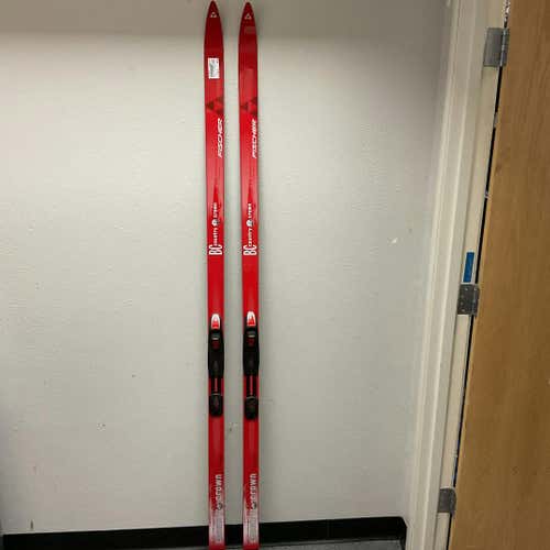 Used Fischer Bc Country Crown 195 Cm Men's Cross Country Ski Combo