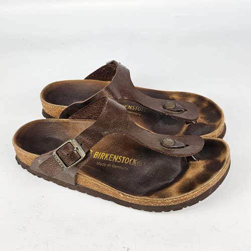 Birkenstock Gizeh T-Strap Thong Sandals Women's Size: 38 / 7 Golden Brown