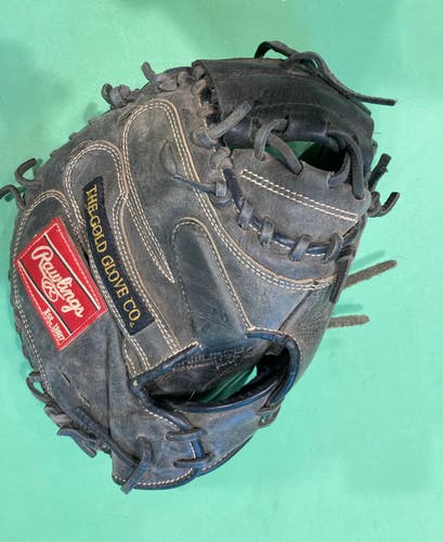 Used Rawlings Gamer Right Hand Throw Catcher's Baseball Glove 32.5"