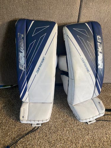 Used Small Bauer Supreme S190 Goalie Leg Pads