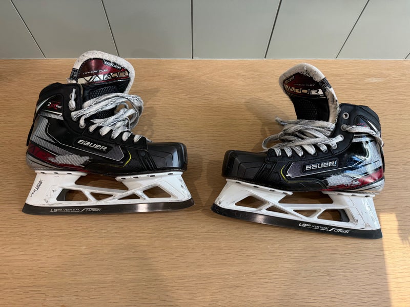 Used Senior Bauer Vapor 2X Pro Hockey Goalie Skates Regular Width 9