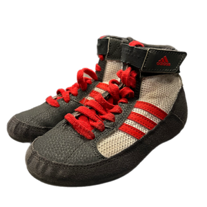 Used Adidas GZ8453 Wrestling Shoes Grey Youth 11.0 11730-S000058714