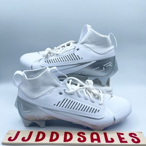 Nike Vapor Edge Pro 360 2 Football White Metallic Silver DA5456-102 Men's Sz 9 New