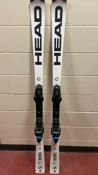 Used 2022 HEAD 165 cm Racing World Cup Rebels i.SL RD Skis With Bindings Max Din 20