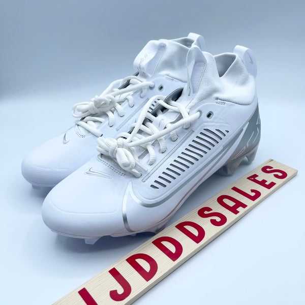 Nike Vapor Edge Pro 360 2 Football White Metallic Silver DA5456-102 Men's Sz 12  New