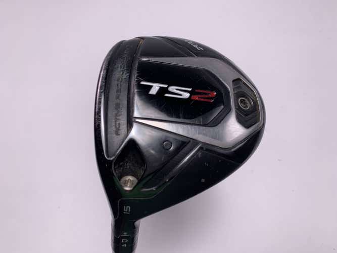 Titleist TS2 3 Fairway Wood 15* Project X HZRDUS Smoke 6.0 Stiff LH Midsize Grip