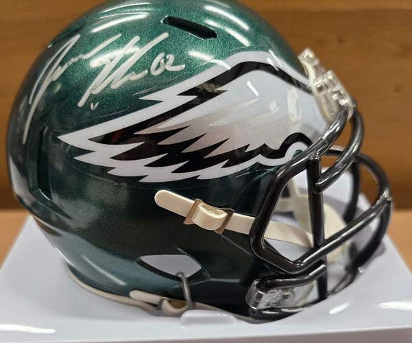 Philadelphia Eagles JASON KELCE Signed Autograph Midnight Green Mini Helmet COA