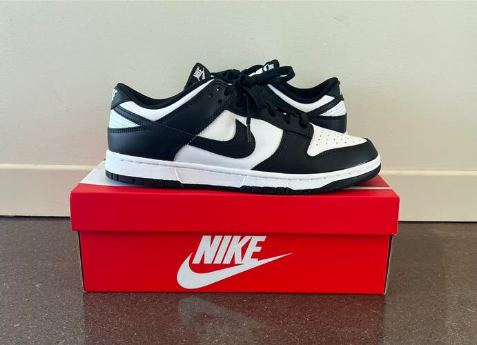 Used Once Nike Dunk Low White/Black-White Mens Size 11.5 Shoes (Check Description)