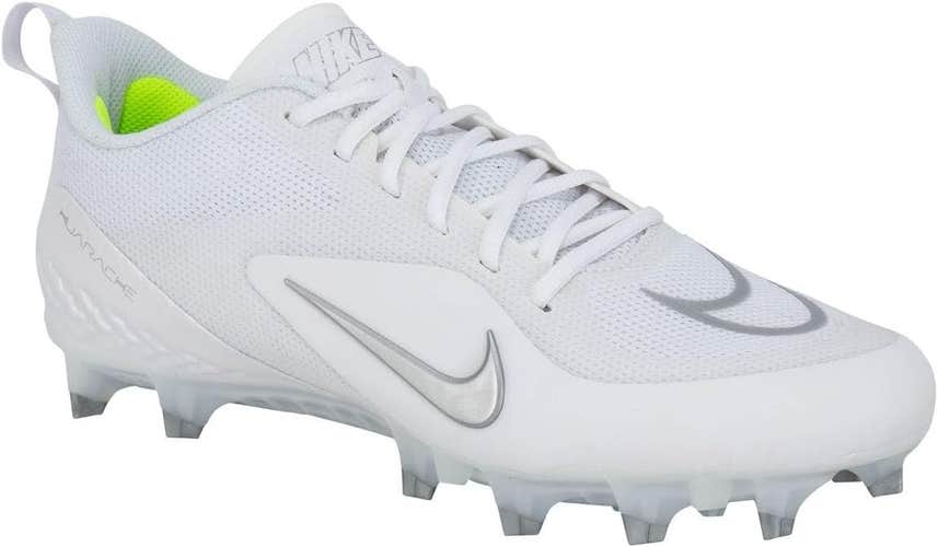 new men's 9.5 Nike Alpha Huarache 8 Elite Low white Lacrosse Cleats CW4439-001