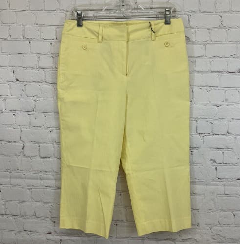 Sport Haley Womens WS13080 Size 8 Yellow Peddle Pusher Golf Capri Pants NWT