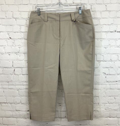 Sport Haley Womens WA223325 Size 10 Tan Khaki Peddle Pusher Golf Capri Pants NWT