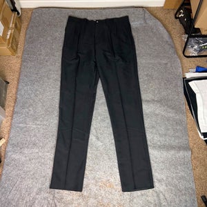 Reebok Mens Pants 44 Black Dress Straight Business Work Classic NFL Unhemmed