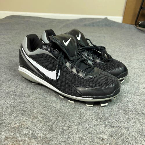 Nike Mens Baseball Cleats 14 Black White Softball Molded Air Zoom Coop V Pair