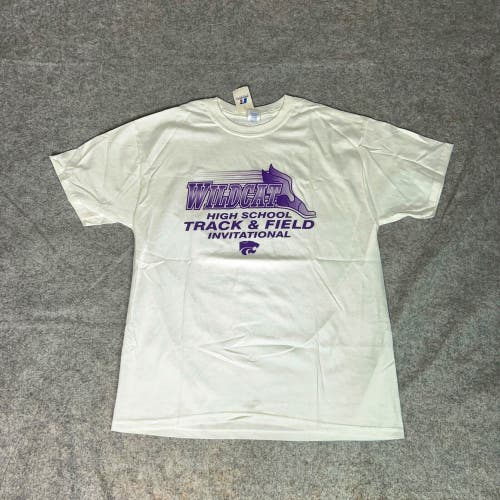 Kansas State Wildcats Men Shirt Large White Short Sleeve Tee T NCAA Football NWT