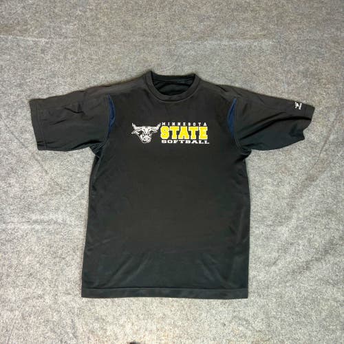 Minnesota State Mavericks Mens Shirt Small Black Tee T Softball NCAA Sports Logo
