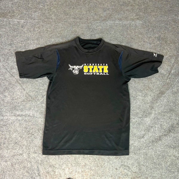Minnesota State Mavericks Mens Shirt Small Black Tee T Softball NCAA Sports Logo
