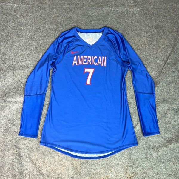 American Eagles Womens Jersey Large Blue Red Nike Volleyball Team Issued NCAA 7