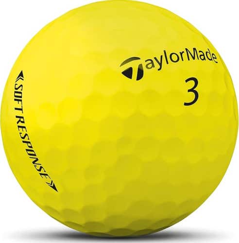 Taylor Made Soft Response Golf Balls (Yellow, 3pk) 1 Sleeve 2022 NEW