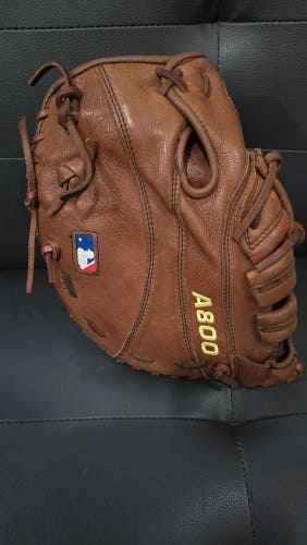 Used Left Hand Throw Wilson First Base A800 Baseball Glove 12"