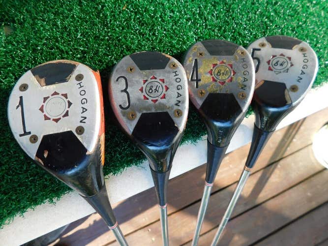 1970s Ben Hogan Speed Slot (Driver, 3W, 4W, 5W) Wood Set w/ APEX 3 Shafts