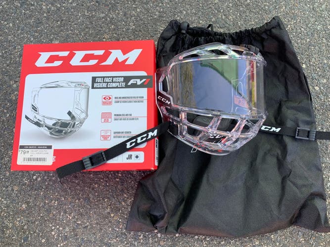 New Junior CCM FV1 Cages, Visors & Shields