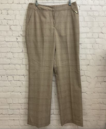 Sport Haley Adult Womens WF09482 Size 12 Brown Red Plaid Golf Pants NWT