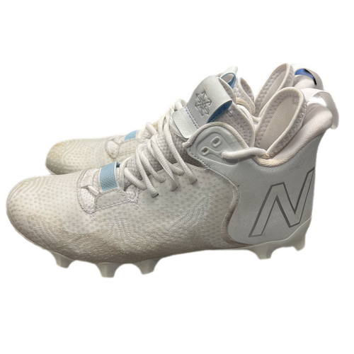White Used Size 8.0 (Women's 9.0) Adult Men's New Balance Mid Top Molded Cleats
