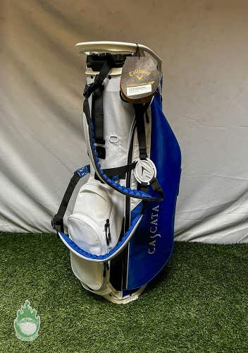 NEW Callaway Fairway+ Stand Golf Cart Carry Bag 5-Way White and Blue