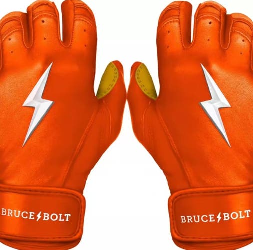 Bruce Bolt Short Cuff Batting Gloves - Adult L