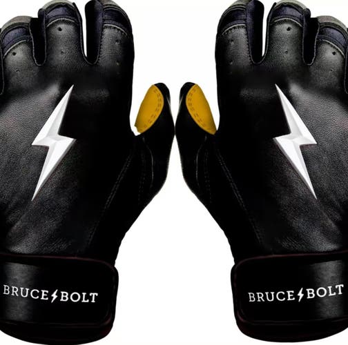 Bruce Bolt Short Cuff Batting Gloves - Adult S