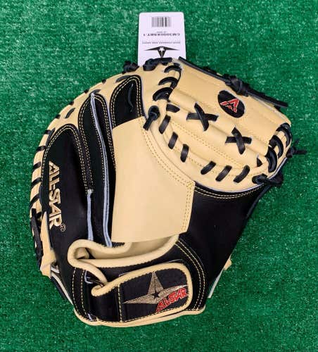 All Star Pro Series 32" Baseball Catchers Mitt CM3000XSBT - Cream Black