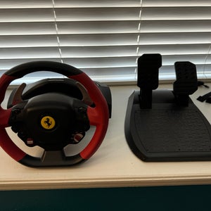 Used Thrustmaster Ferrari 458 Spider Racing Wheel And Pedals