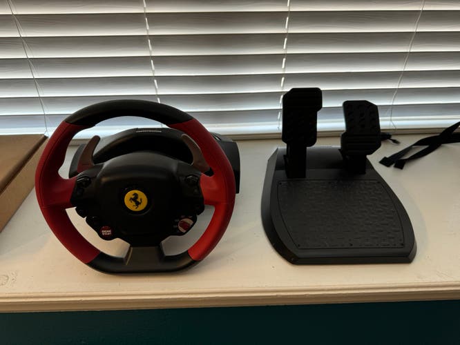 Used Thrustmaster Ferrari 458 Spider Racing Wheel And Pedals