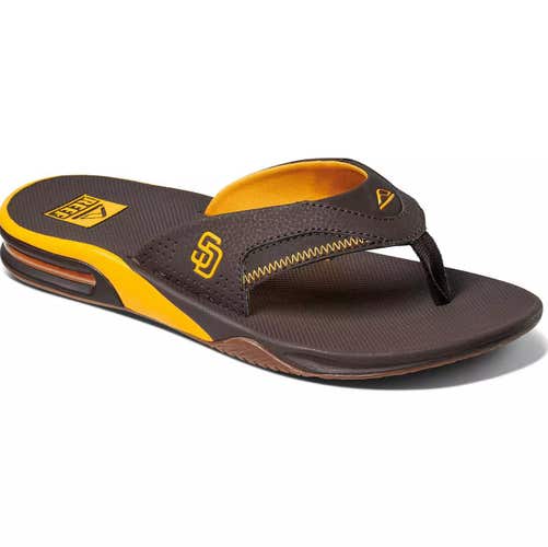 REEF San Diego Padres Fanning Bottle Opener Sandals 8