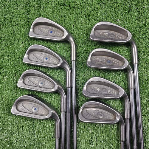 PING EYE 2 Blue Dot Partial Iron Set 1, 3-9 (No 2i, PW) ZZ Lite Stiff Steel RH